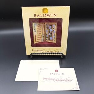 Baldwin Everyday Expressions Birthday Ornament 24K Gold Plated Brass New